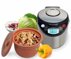 Vitaclay 781147964157 Smart Organic Clay Pot Multi Cooker - Toxin Free Rice Delay Star