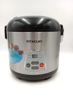 Vm7900-8 Vitaclay Used - 2-in-1 Rice Slow Cooker And Clay Insert Round 8 Cup