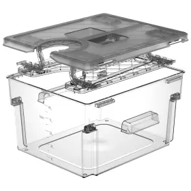 Vpcok Direct 974775073573 Sous Vide Container With Lid And Built-in Rack Double-door Design 11.6 Quart Sou