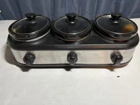 Bs-318us Wal Mart Walmart Slow Cooker Three Pot Game Day Special Never Used No Box