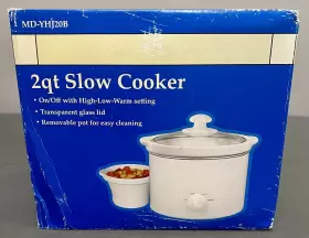 Md-yhj20b Wal Mart Nib Walmart 2 Quart White Slow Cooker
