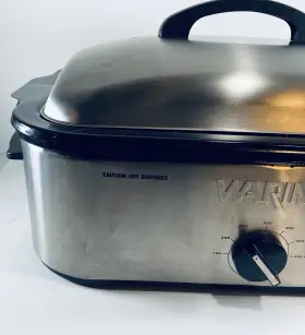 Ro18b Waring Pro 18 Quart Roasting Pan Oven Triple Rare Great Condition #2 Ro18b Waring Pro 18 Quart Roasting Pan Oven Triple Rare Great Condition #2