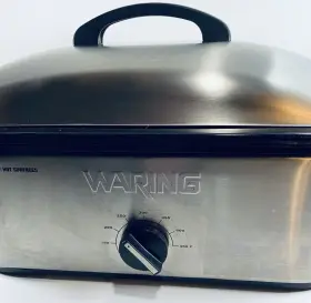 Ro18b Waring Pro 18 Quart Roasting Pan Oven Triple Rare Great Condition #3 Ro18b Waring Pro 18 Quart Roasting Pan Oven Triple Rare Great Condition #3