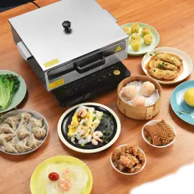 26srm001-1tire-11.v1 Wechef 1 Layer Rice Noodle Roll Steamer Machine Stainless Steel Extra Tray #2