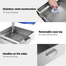 26srm001-1tire-11.v1 Wechef 1 Layer Rice Noodle Roll Steamer Machine Stainless Steel Extra Tray #3