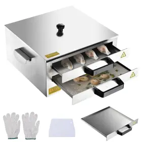 26srm002-2tire-11.v1 Wechef 2 Layer Rice Noodle Roll Steamer Machine Stainless Steel Extra Tray #3