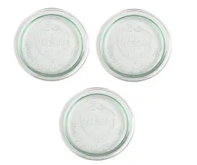 8541898589 Weck 3 X 100mm Approx. 4 Inch Large Original Loose Fitting Replacement Glass Lid