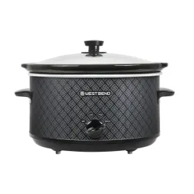 West Bend 072244000573 Slow Cooker 4-quart Manual Crockery Style With Dishwasher Safe Oval Ceramic C