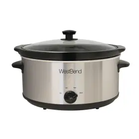West Bend 072244871562 Manual Crockery Slow Cooker With Oval Ceramic Cooking Vessel And Glass Lid Ce #2