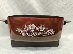 300-599 West Bend W Slow Cookers Bowl Only Brown With White Flowers