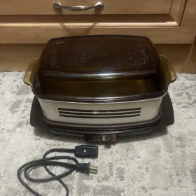 5301 West Bend Vtg Slow Cooker Plus 4 Quart Crock Pot Griddle Ser No. Retro #2