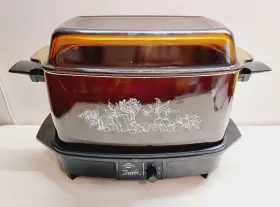 8136210t-h West Bend Vintage Slow Cooker Autumn Harvest 6 Quart