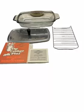 84116 West Bend Vintage Slow Cooker 6 Quart Automatic Smoky Glass Dome Lid T3 #3