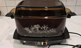 84206 West Bend Vtg Brown Autumn Harvest 6 Quart Cooker Plus With Lid Grate #3