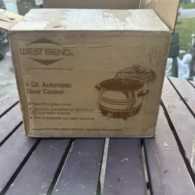 84411 West Bend Slow Cooker Vintage New In Opened Box -almond