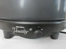 84716 West Bend Versitility Oval Slow Cooker 6 Quart Gray/black Non Stick Model #84716 #3