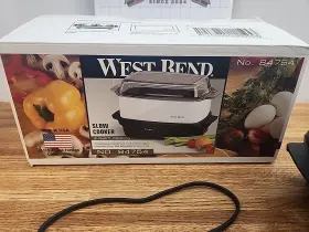 84754 West Bend Vintage 4 Quart Oblong Slow Cooker With Non Stick Mini Griddle Usa #3