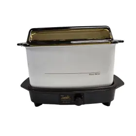 84986 West Bend 6 Quart Slow Cooker White Vintage