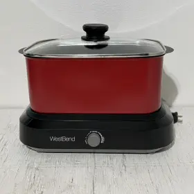 87906rht West Bend 87906 6 Quart Capacity Versatility Slow Cooker With Glass Lid