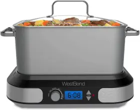 87966 West Bend Versatility Slow Cooker 6-quart Silver 6 Quarts