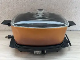8906 West Bend Vtg Mcm 70s Automatic Slo Slow Cooker Base And Lid Only See Pics