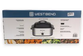 Rowb20qtss13-l West Bend 20 Quart Roaster Oven With Rack And High Dome Lid #3