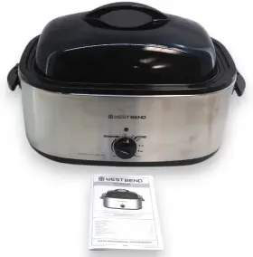 Rowb20qtss13-l West Bend 20 Quart Roaster Oven With Rack And High Dome Lid