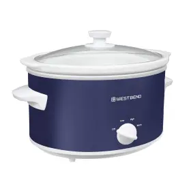 West Bend Scwb4qptnw13 Slow Cooker 4-quart Manual Crockery Style With 4 Quarts Navy