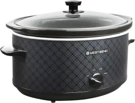 Scwb6qptbk13 West Bend Slow Cooker 6-quart Manual Crockery Style With 6 Quarts Black