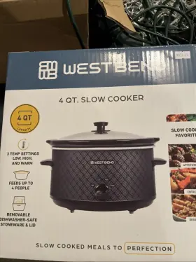 Scwn4qptbk13 West Bend 4 Quart Slow Cooker