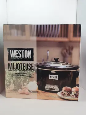 03-2300-w Weston 7 Quart Programmable Slow Cooker With Latch Strap 03-2300-w Weston 7 Quart Programmable Slow Cooker With Latch Strap