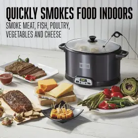 Weston 812830026590 Brands 2-in-1 Indoor Electric Smoker And Programmable Slow Cooker 6 Quart Wit #2