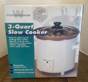 Wsc3000 White-westinghouse Vintage 3 Quart Slow Cooker Works