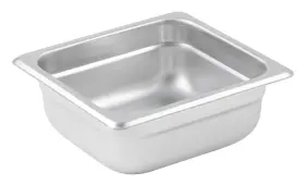 Spjm-602 Winco Anti-jamming Steam Pan 1/6 By 2 1/2-inch 2.5 Inch Deep Stainless Steel