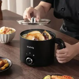 Wogrig 711181538526 1.8l Electric Hot Pot Ramen Cooker Nonstick Portable Dual Power Mini