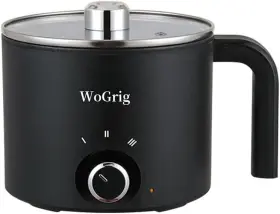 Wogrig 888650438240 1.8l Electric Hot Pot Ramen Cooker Dual Power Supply Mini Portable Lazy