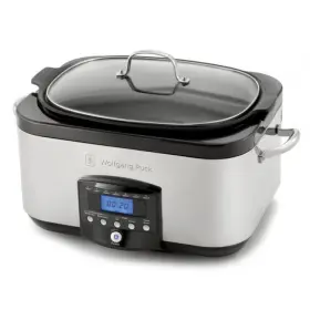 Ccesc020 Wolfgang Puck 6 Quart Slow Cooker Stainless Led Digital 1350 Watt - Tested