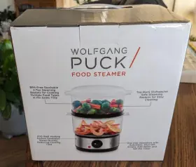 Swpefs100it Wolfgang Puck Food Steamer Dishwasher Safe 2 Tier 400 Watt Dial Operation