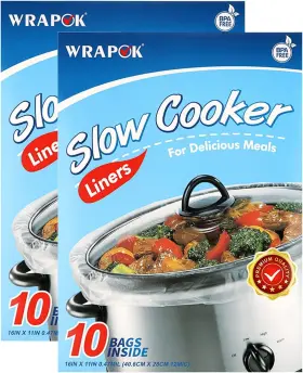 Wrapok 783902224407 Slow Cooker Liners Kitchen Disposable Cooking 1 Quarts 3 20 Bags