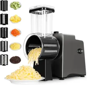 Am35us02 X Home 00cba099 Electric Cheese Grater Slicer Shredder For Vegetable Gray