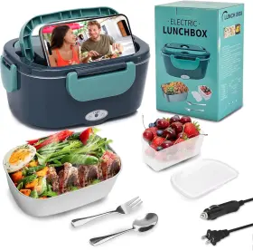 Fha01 Xswpl Electric Lunch Box 80w Heated For Adults 12/24/110v 1.5l Green