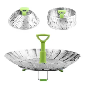 22423324 Xuyelora Steamer Basket Stainless Steel Folding For 5.5 Inch To 9 Silver