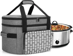 Cayw08901 Yarwo Slow Cooker Travel Bag With Bottom Board Compatible Gray Arrow