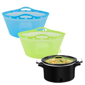 Ycgcp 762715594099 2pcs Silicone Slow Cooker Liners Foldable For 6-7-8-10 Qu