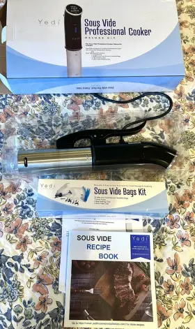Gv006 Yedi Sous Vide Professional Cooker Deluxe Kit Extra Bags And Clip Box Black