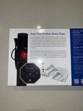 Gv0264 Yedi Houseware Infinity Sous Vide Cooker Deluxe Kit 1000w Led Timer Black