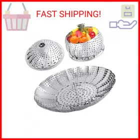 Ylyl 739944296117 Veggie Vegetable Steamer Basket Folding Steaming Metal Collapsible Stai