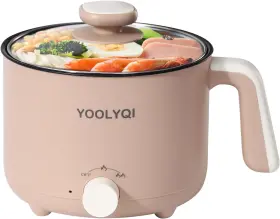 Qk-18f Yoolyqi Hot Pot Electric Ramen Cooker 1.5 L Portable Lazy Khaki