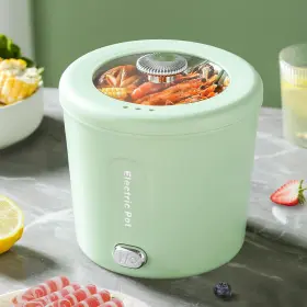 Sdd-16d Zelarca Hot Pot Electric 1l Mini Ramen Cooker 450w Rapid Noodles Green