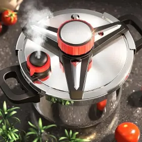 Prc01 Zilode 7 Quart 15 Psi Stainless Steel Pressure Cooker With Rotating